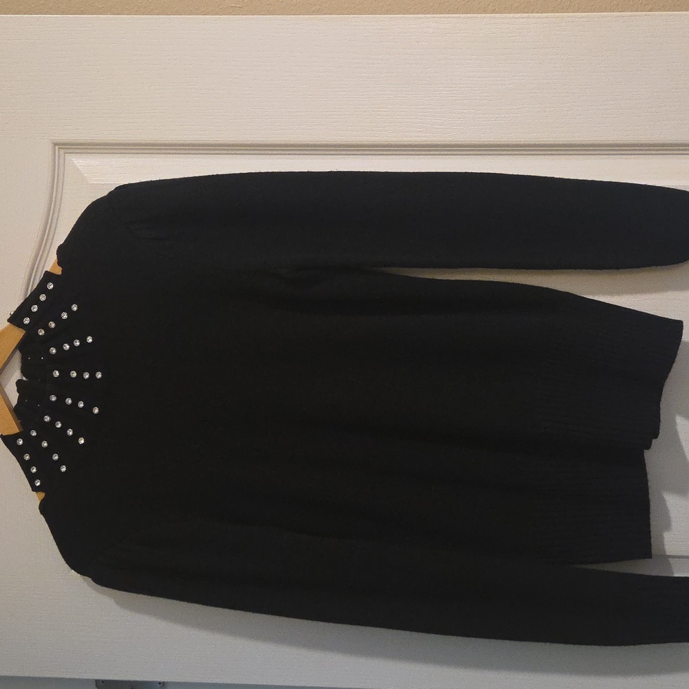 NY&C black gem turtleneck sweater Small